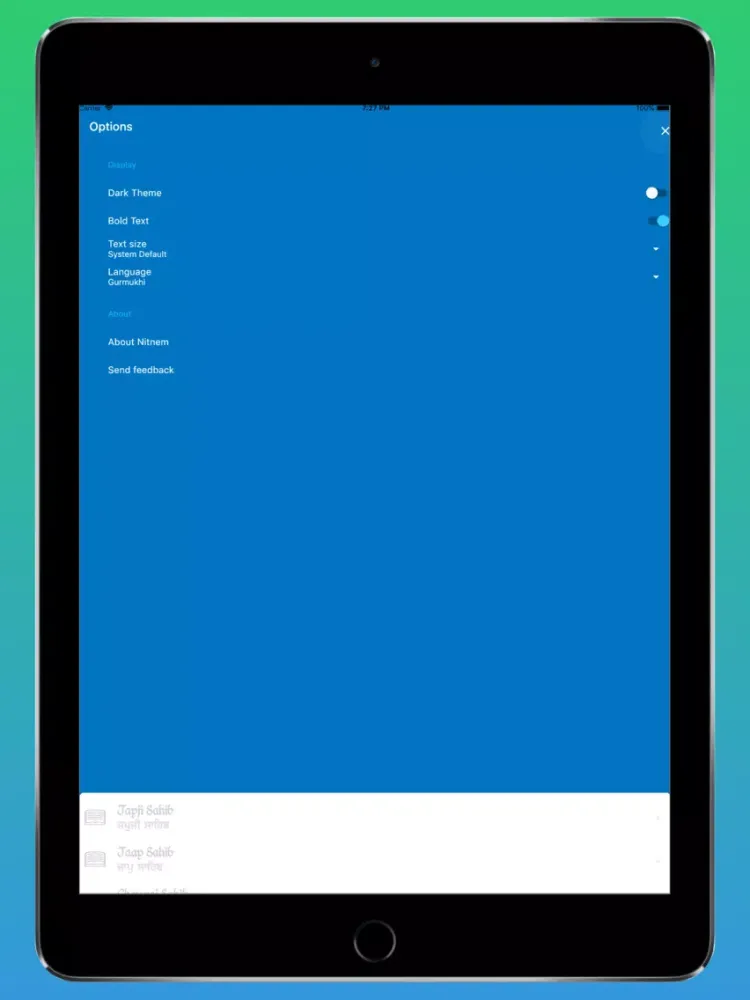 Nitnem iPad  سکرین شاٹس