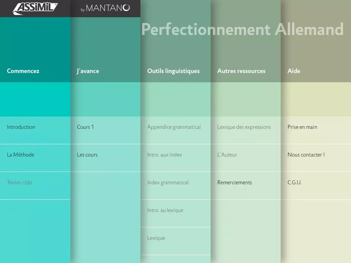 Assimil Perf. Allemand iPad  Screenshots