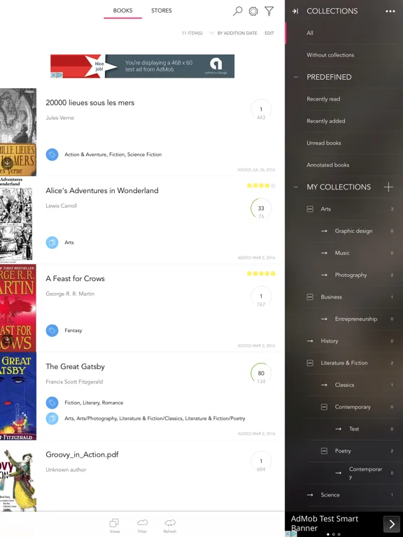 Bookari Ebook Reader iPad  Screenshots
