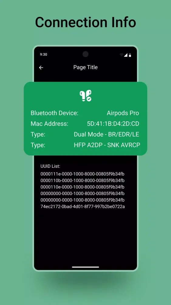 Capturas de pantalla de Bluetooth Device Audio Test