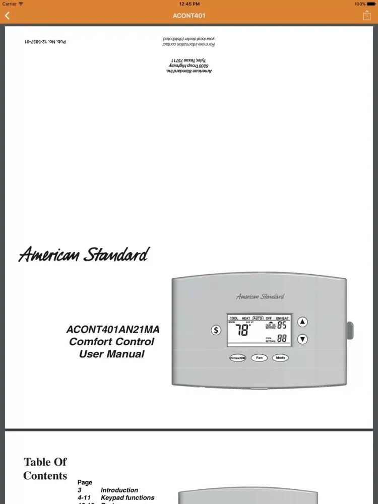 Скриншоты HVAC Thermostats by Manuals A to Z iPad 