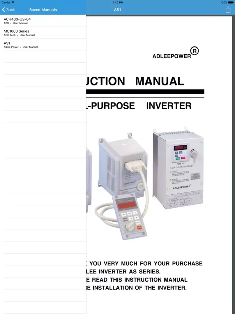 HVAC VFD by Manuals A to Z iPad  スクリーンショット