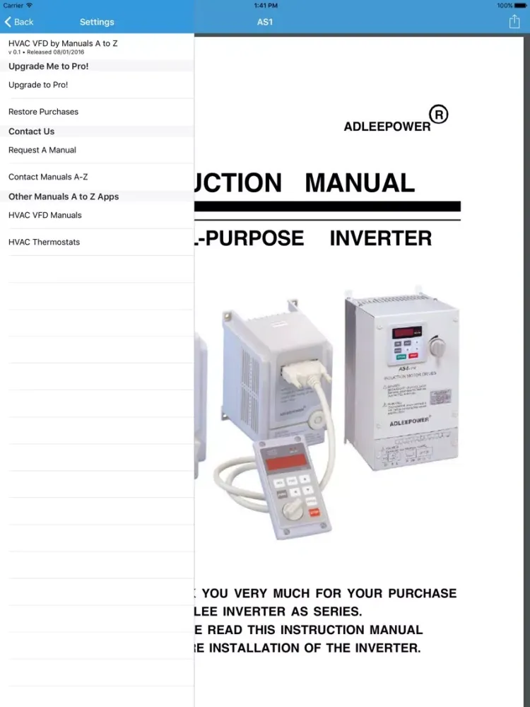 HVAC VFD by Manuals A to Z iPad  スクリーンショット