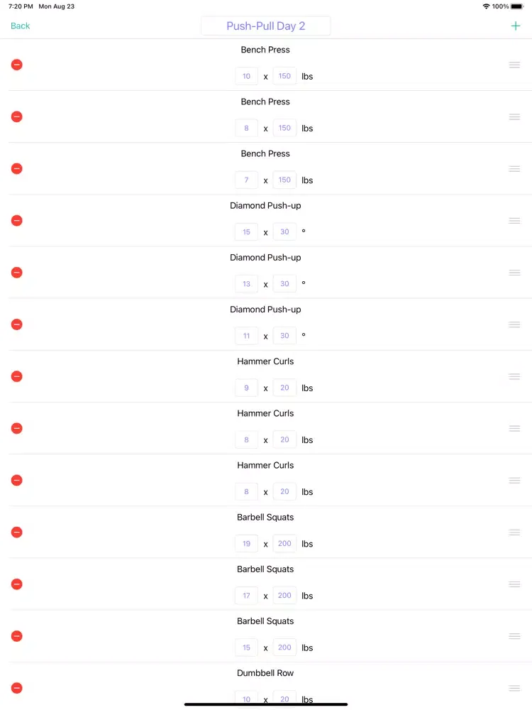 Workout Logger for Watch iPad  Screenshots