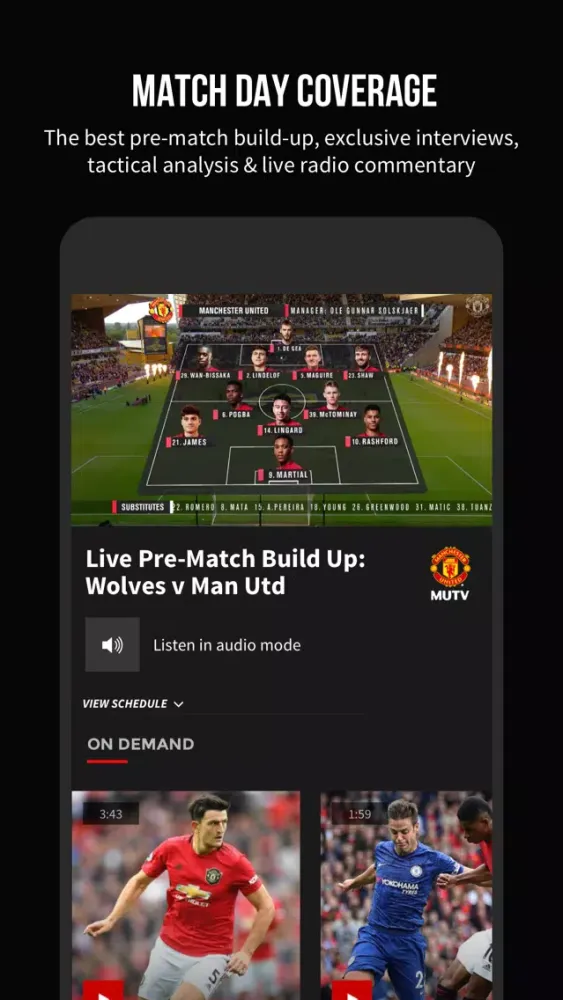 Tangkapan skrin MUTV - Manchester United TV