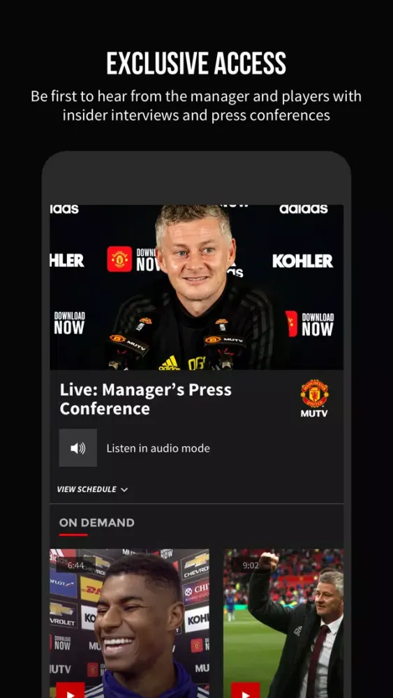 Tangkapan skrin MUTV - Manchester United TV