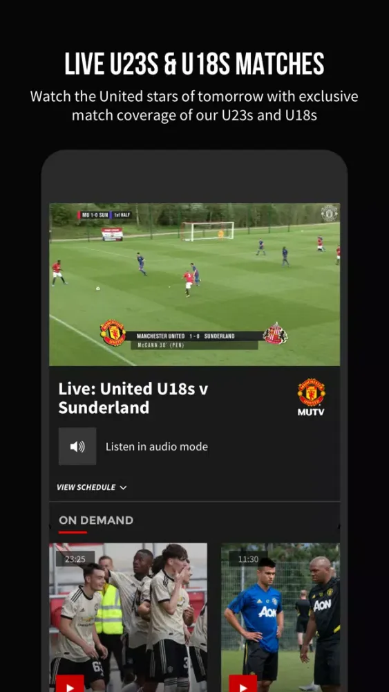 Tangkapan skrin MUTV - Manchester United TV