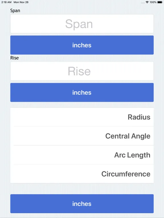 Capturas de pantalla de Radius Calculator iPad 