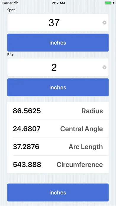Capturas de pantalla de Radius Calculator