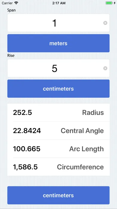 Capturas de pantalla de Radius Calculator