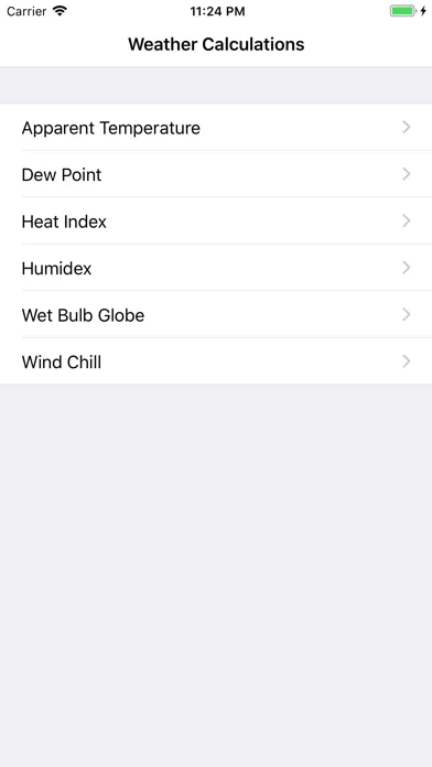 Screenshot di Weather Calculations