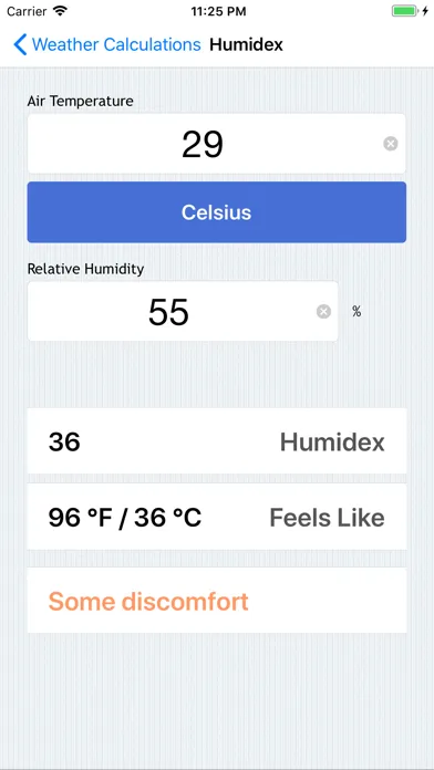 Screenshot di Weather Calculations