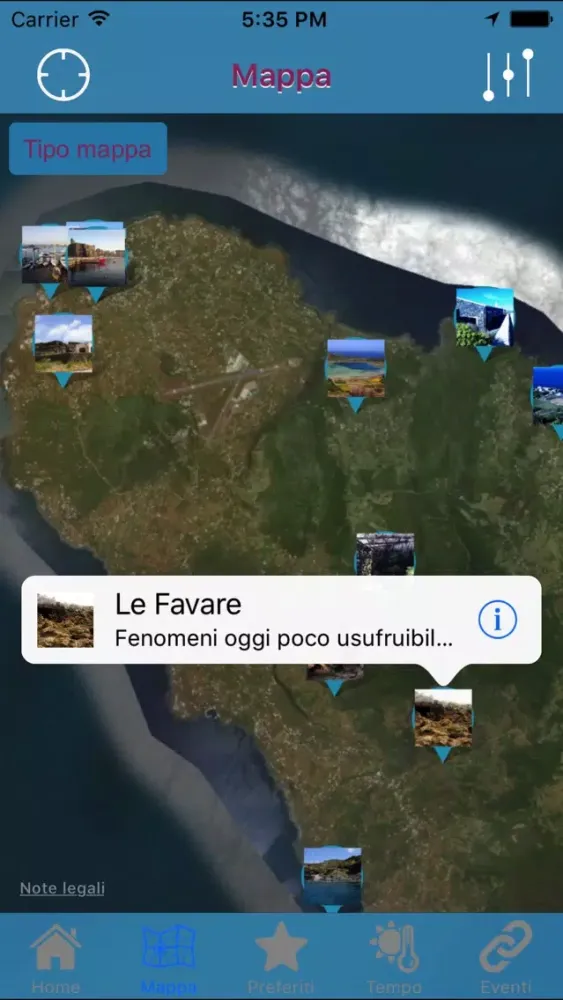Capturas de tela do Pantelleria, istruzioni per...