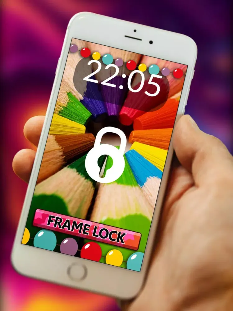 Frames Lock Screen Wallpaper Colorful Themes Pro iPad  স্ক্রিনশট