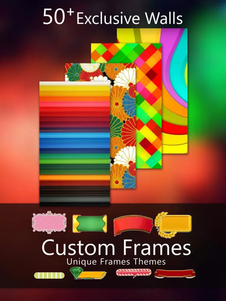 Frames Lock Screen Wallpaper Colorful Themes Pro iPad  স্ক্রিনশট