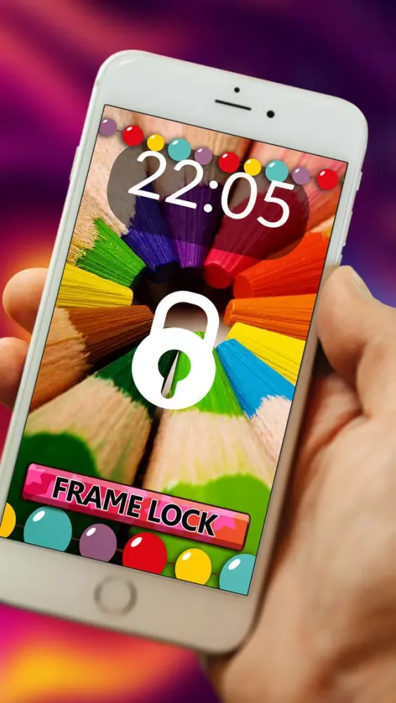 Frames Lock Screen Wallpaper Colorful Themes Pro স্ক্রিনশট