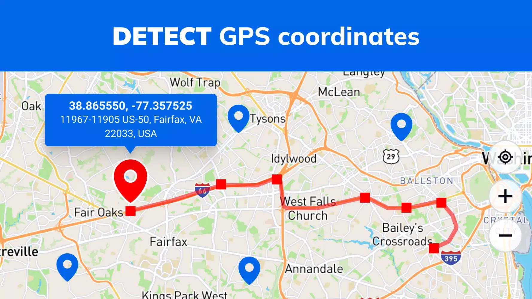 GPS Coordinates Screenshots
