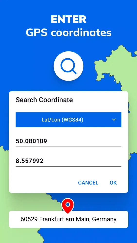 GPS Coordinates Screenshots