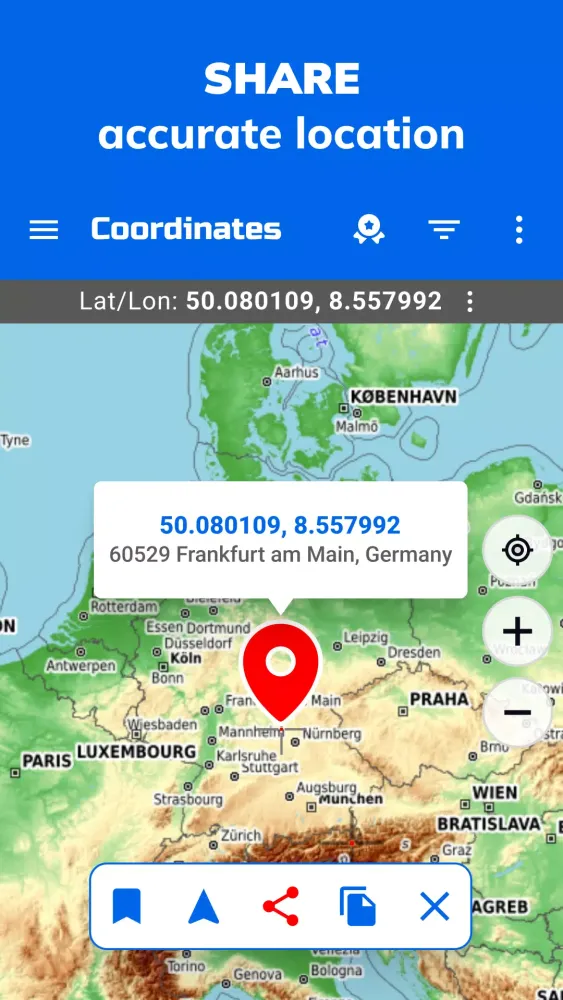 GPS Coordinates Screenshots