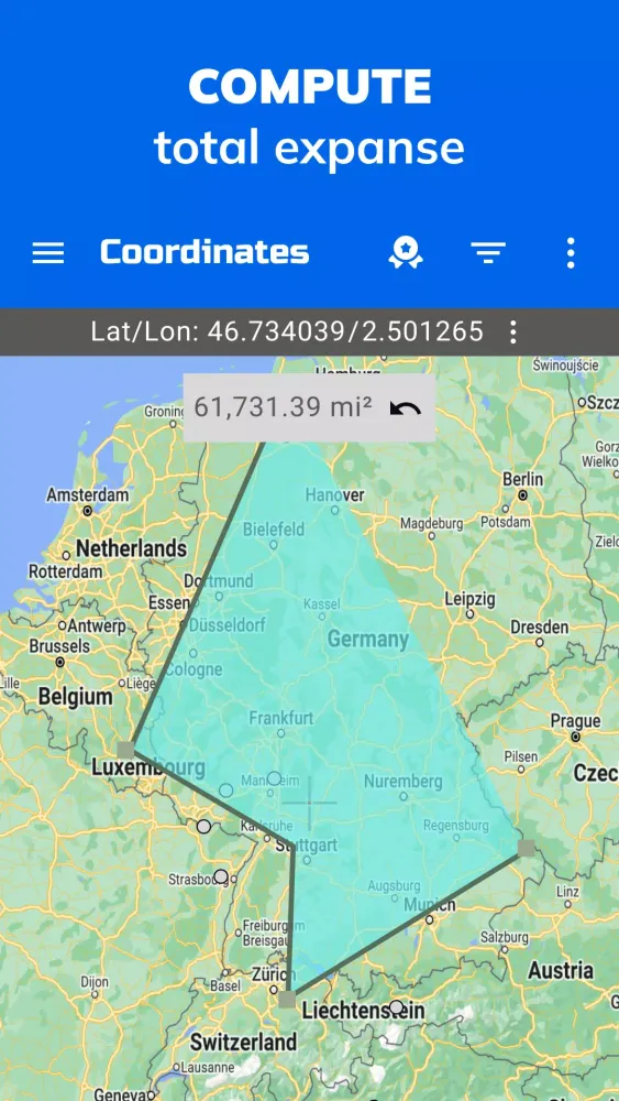 GPS Coordinates Screenshots