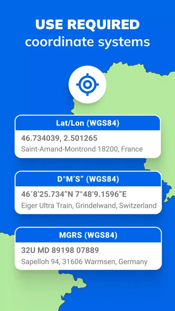 GPS Coordinates Screenshots