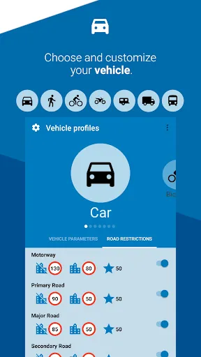 ภาพหน้าจอของ MapFactor Navigator