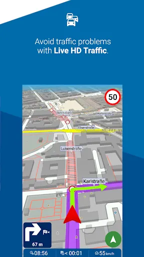 ภาพหน้าจอของ MapFactor Navigator