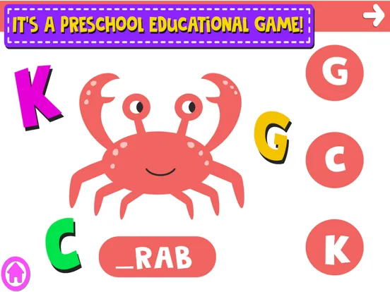 Capturas de tela do Find The Missing Letter iPad 