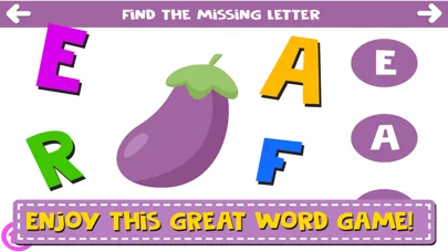 Capturas de tela do Find The Missing Letter