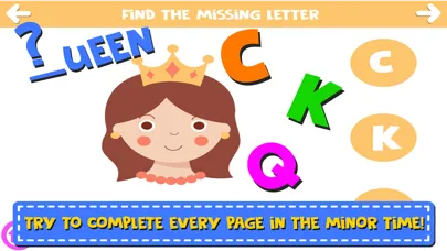 Capturas de tela do Find The Missing Letter
