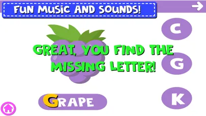 Capturas de tela do Find The Missing Letter