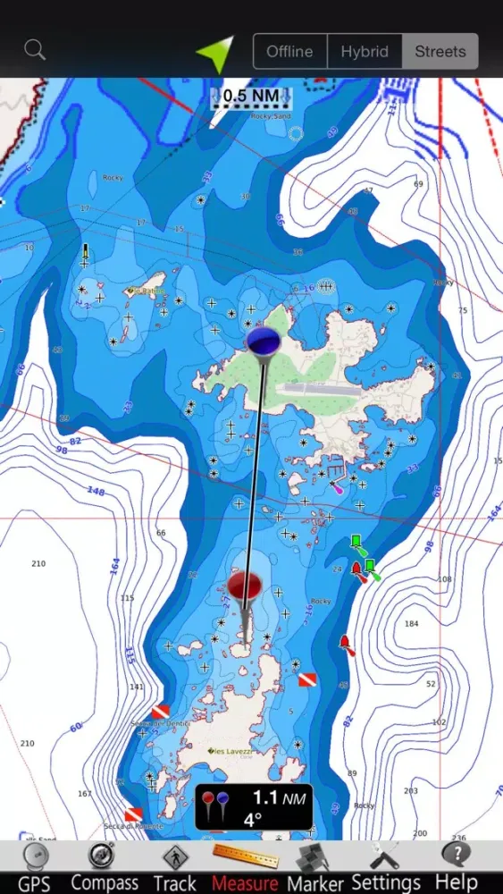 Arcipelago Toscano GPS Charts Screenshots