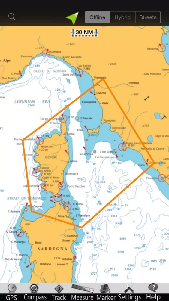 Arcipelago Toscano GPS Charts Screenshots
