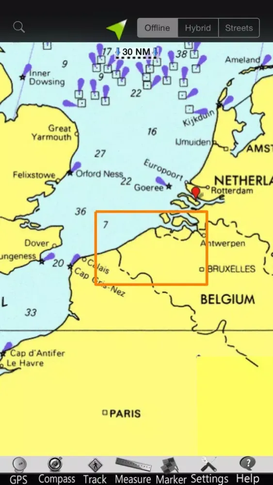 Belgium GPS Nautical Charts Screenshots