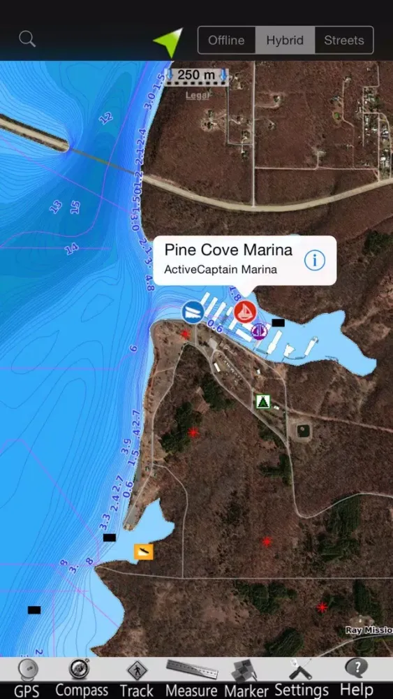 ภาพหน้าจอของ Cayuga - Seneca Lakes Charts