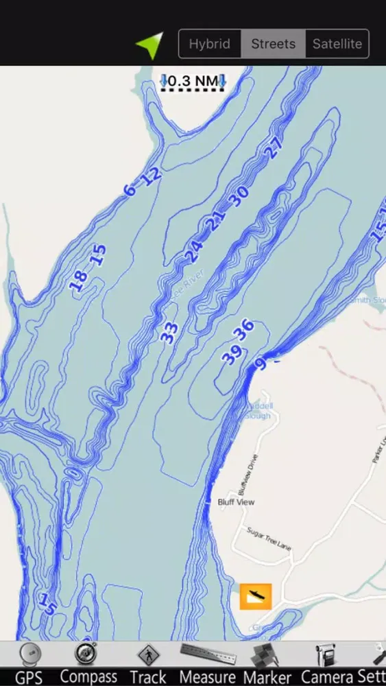 Capturas de tela do Chickamauga GPS Fishing Charts
