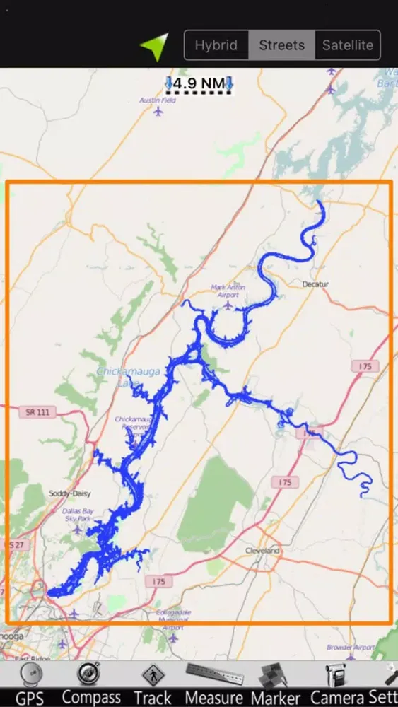 Capturas de tela do Chickamauga GPS Fishing Charts