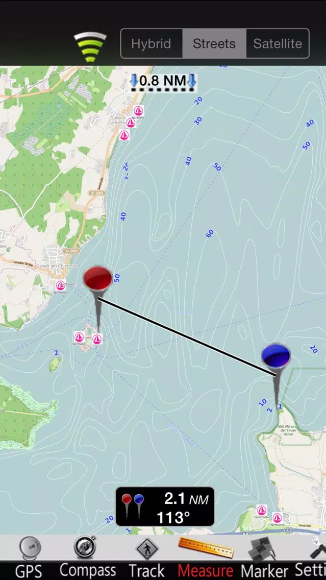 ภาพหน้าจอของ Chiemsee GPS Nautical charts