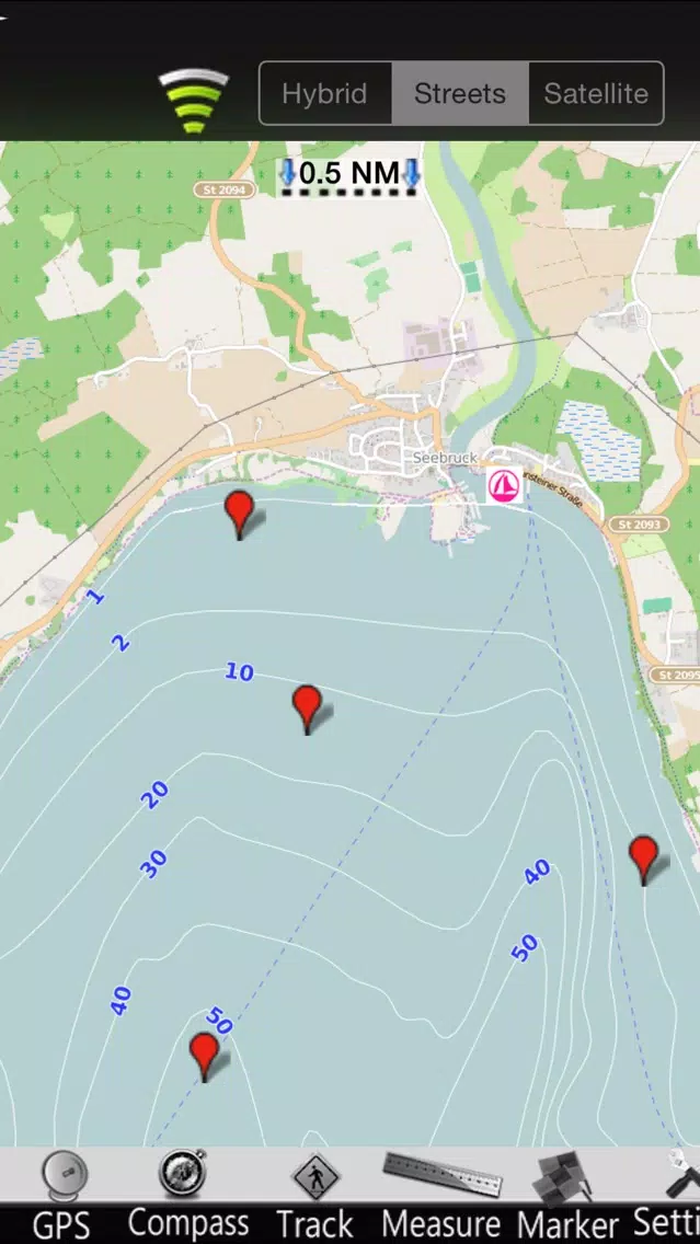 ภาพหน้าจอของ Chiemsee GPS Nautical charts