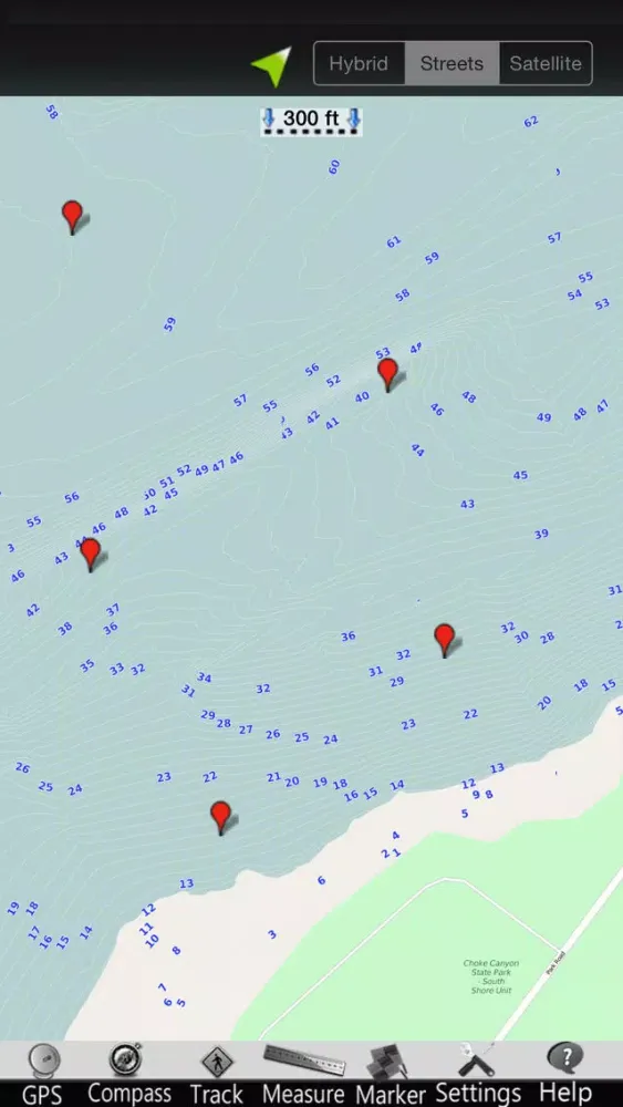 تصاویر Choke Canyon Lake GPS Charts
