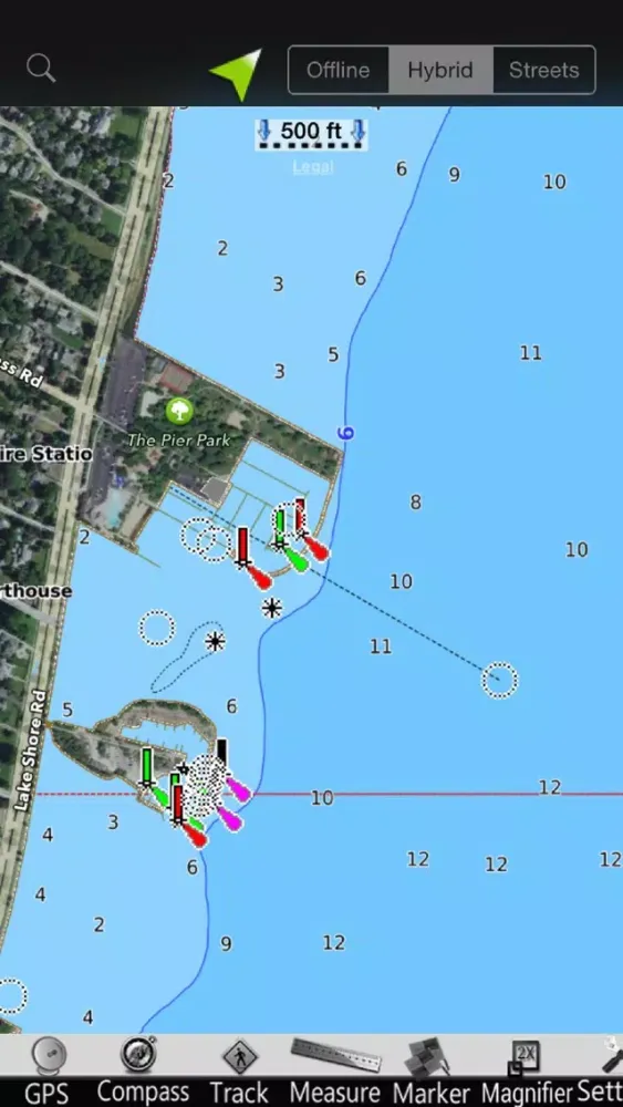 Capturas de tela do St. Clair GPS Nautical Charts