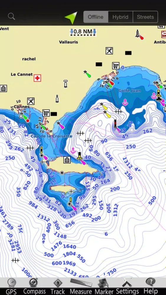 Capturas de tela do French Riviera Nautical Chart