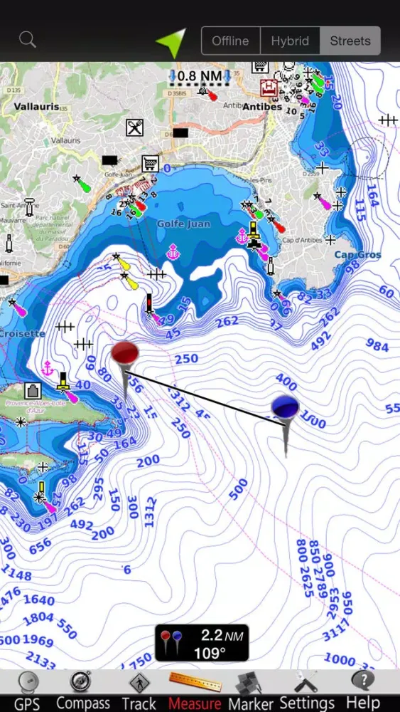 Capturas de tela do French Riviera Nautical Chart