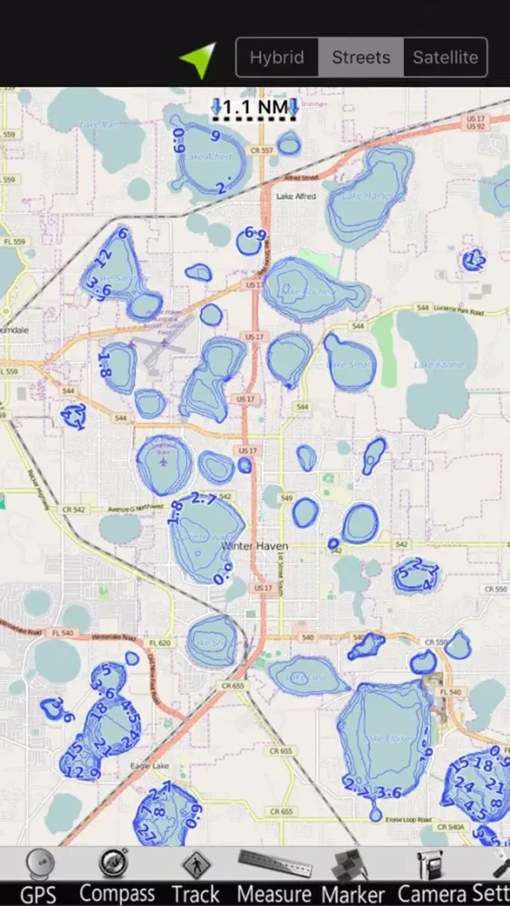 Tangkapan layar Florida lakes Nautical Charts