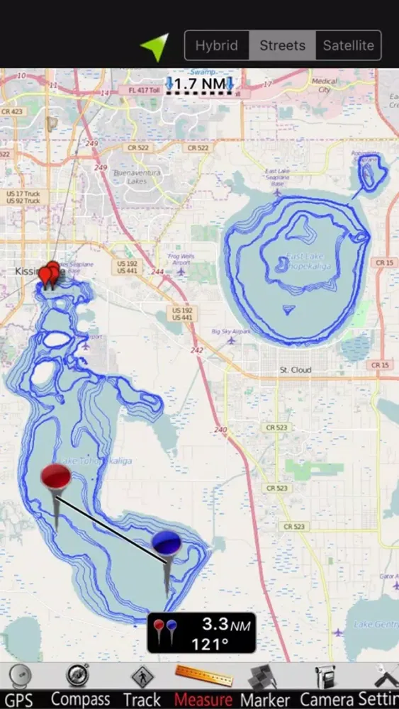 Tangkapan layar Florida lakes Nautical Charts
