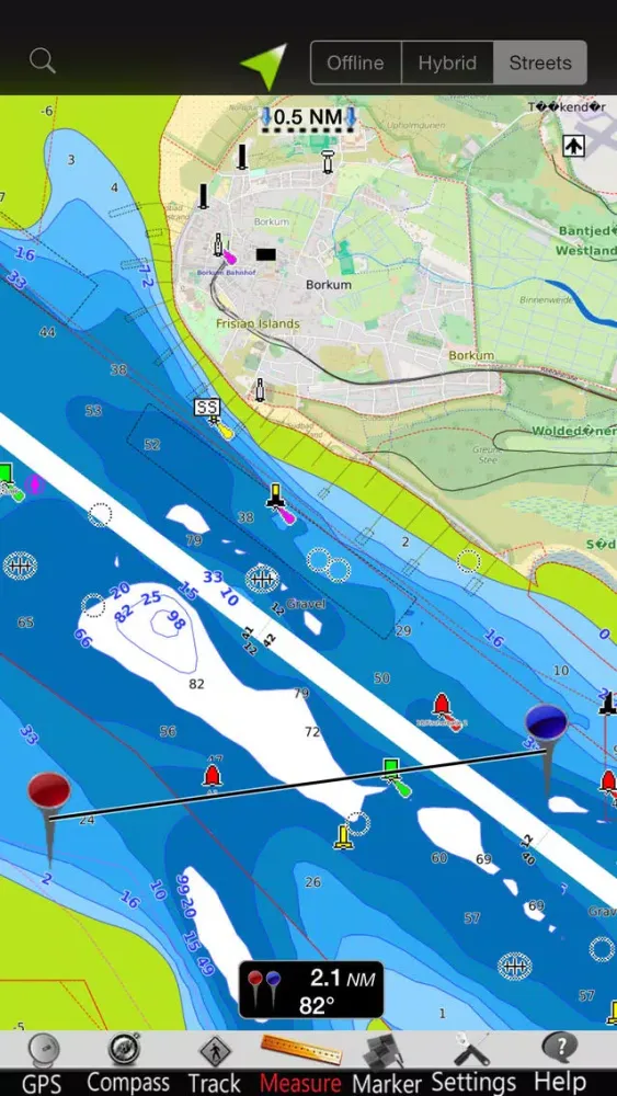Germany W GPS Nautical Charts स्क्रीनशॉट