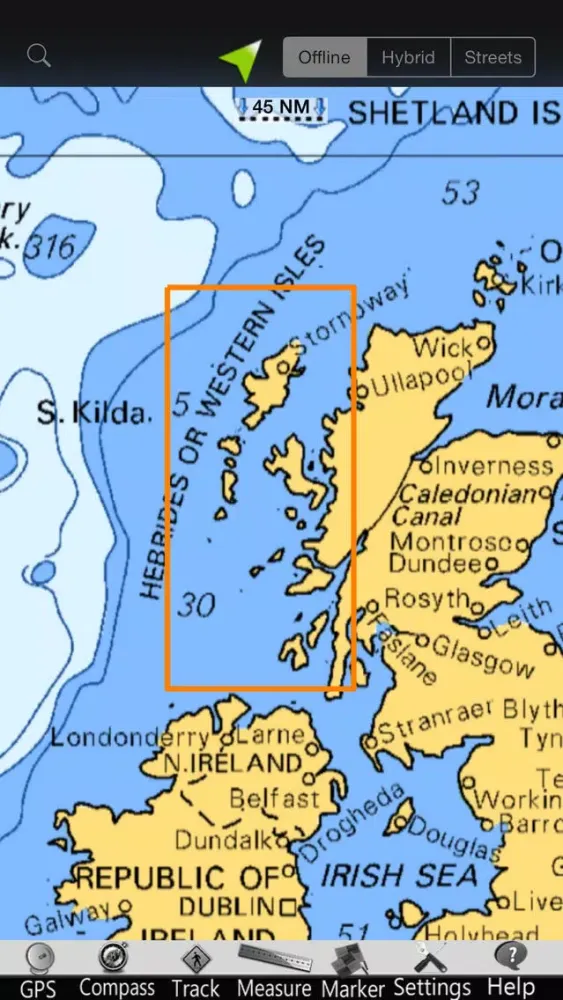 Captures d'écran de Hebrides GPS Nautical Charts