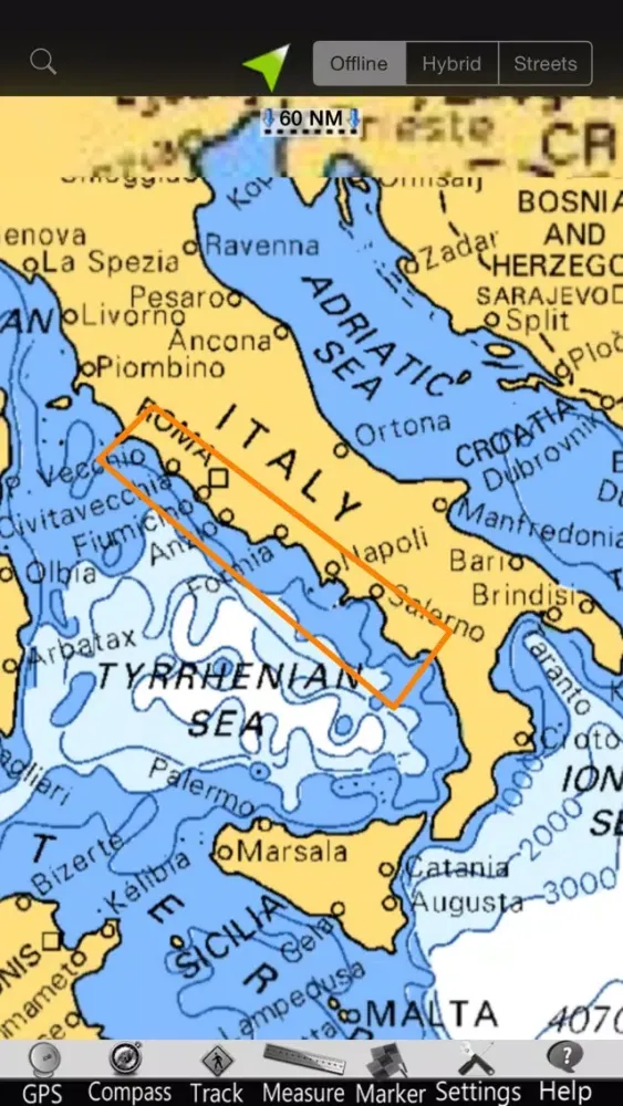 تصاویر Lazio to Campania GPS Charts