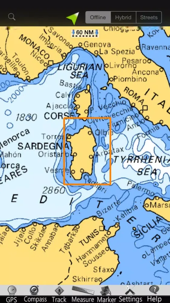 Zrzuty ekranu Sardinia GPS Nautical Charts
