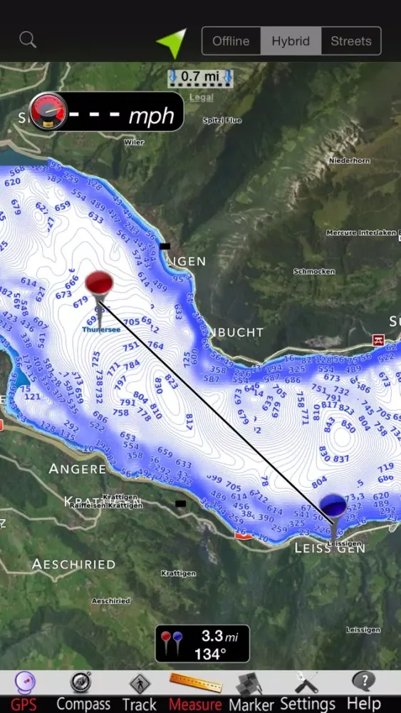 Thun - Brienz Lakes GPS Charts應用截圖